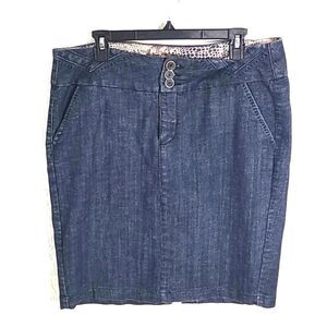 One 5 One Dark Denim Skirt, Size XL